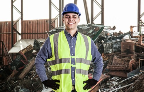 Commercial waste removal trucks operating in Woolwich